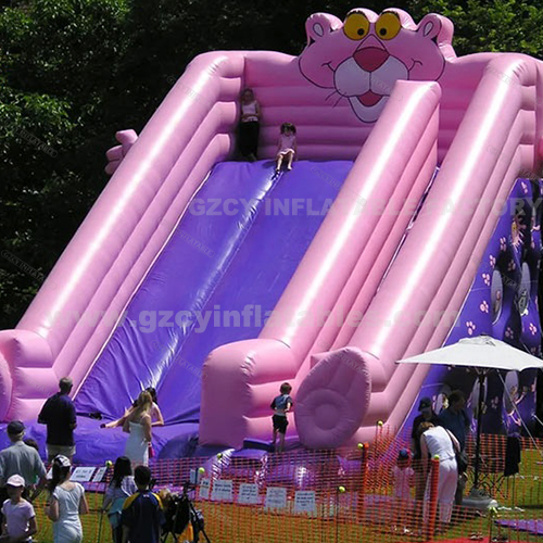 Giant Water Slide Inflatable Pink Panther Slide with Pool for kids