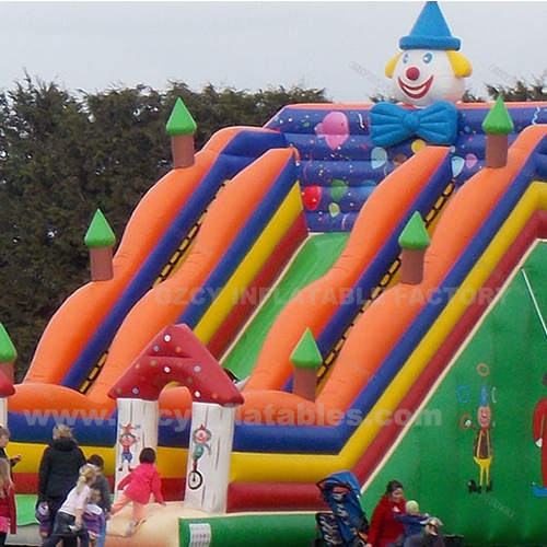 Commercial Kids Inflatable Amusement Park Castle Trampoline Slide For Sale