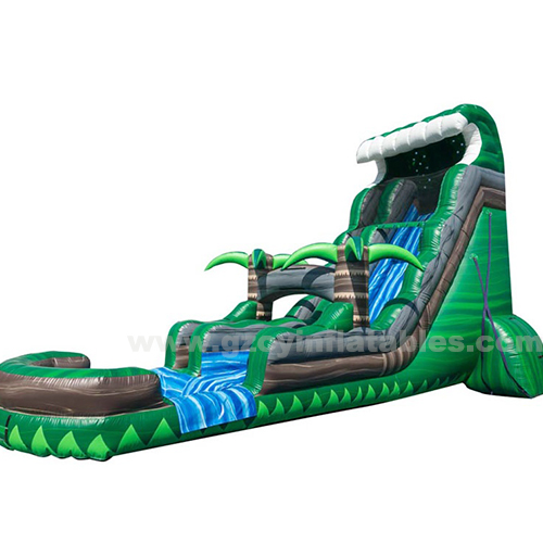 Commercial water slide backyard summer inflatable dry and wet water slide with swimming pool