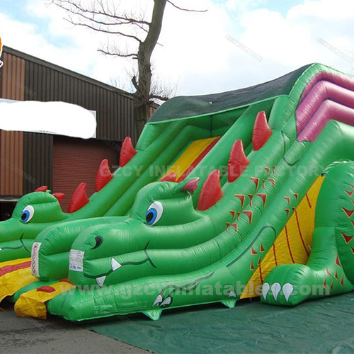 Customized cartoon dinosaur inflatable trampoline slide