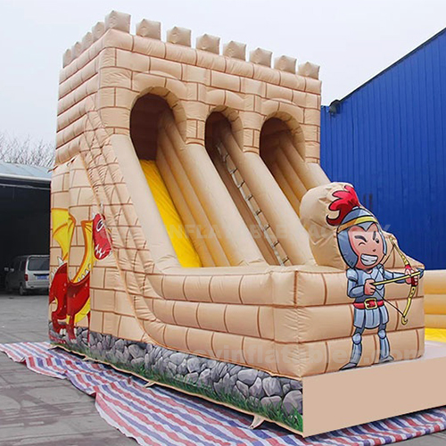 Commercial inflatable swimming pool castle slide