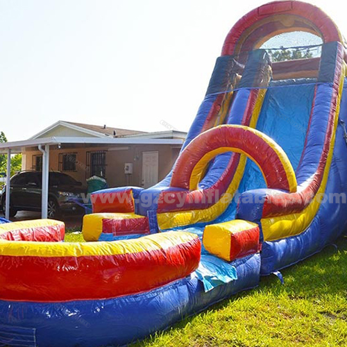 Outdoor commercial large inflatable water slide, inflatable adult inflatable castle water slide