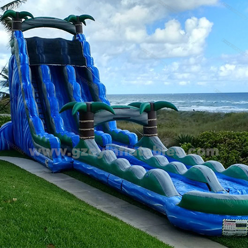 Commercial inflatable water slide with pool marble water slide for adults kids water park