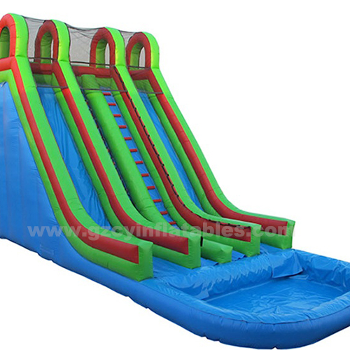 Good quality giant inflatable water slide with pool