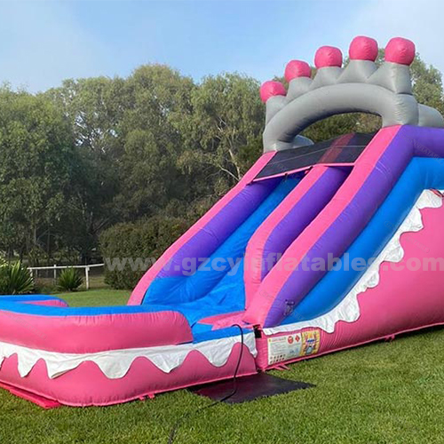 Water Slides Backyard Inflatable Bouncer Water Slide with Pool Crown Inflatable Water Slide Commercial
