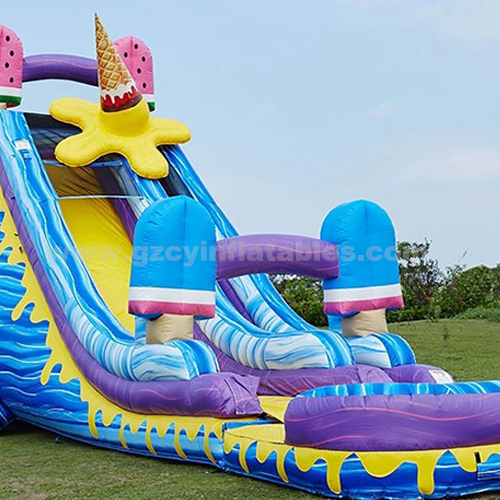 Party Use Inflatable Water Slide Popsicle Ice Cream Inflatable Slide