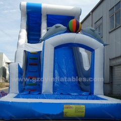 High Quality Kids Water Slide Inflatable Amusement Park Dolphin House Slide