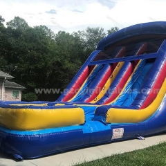 Commercial inflatable water slide with swimming pool