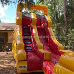 Outdoor commercial inflatable lava slide