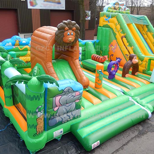 Jungle Activity Inflatable Park Fun Lion Playground