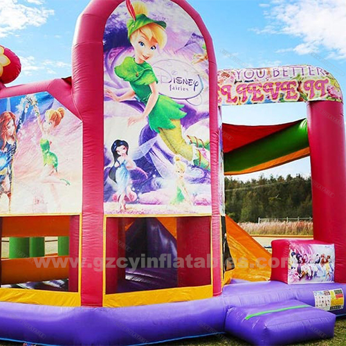 Tinkerbell Inflatable Combo Bounce Castle