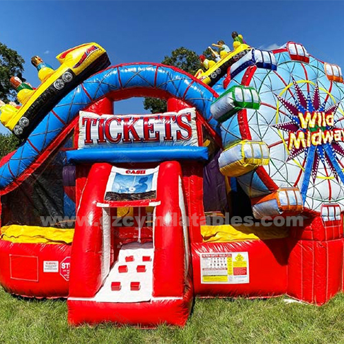 Carnival Fair Kids Zone Inflatable Combo Bouncy Castle Slide