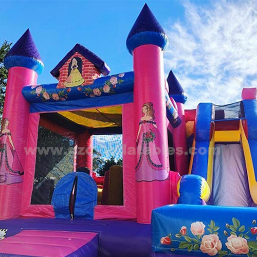 Commercial Princess Castle Combo Inflatable Combo with Slides