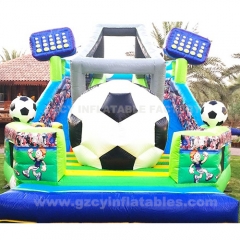 Football Stadium Bounce Combo Slide Inflatale Jumping Castle