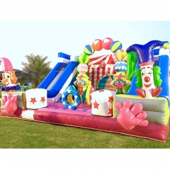 Circus Clown Inflatale Combo Bounce Castle Slide