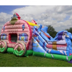 Inflatable House Princess Carriage Jump Castle Inflatable Combo Slide