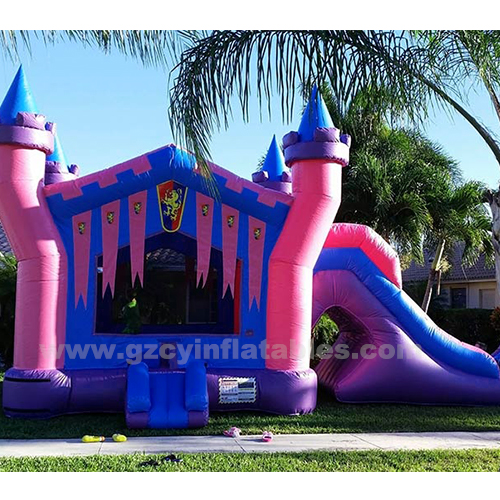 Deluxe Magic Kingdom Inflatable Jumping Castle Combo Slide