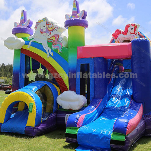 Unicorn Jumping Castle Combo slide