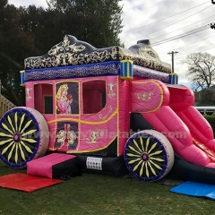 Princess Carriage Bouncy Castle Bounce House Moonwalk with Slides