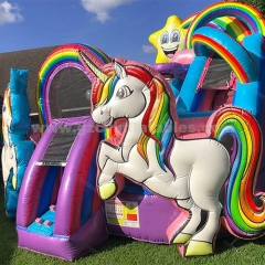 Unicorn Theme Inflatable Bounce House Jumping Castle