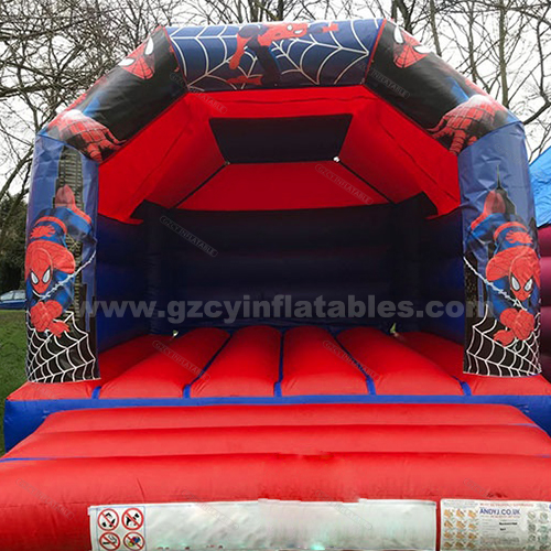 Commercial Inflatable Trampoline Spiderman Castle