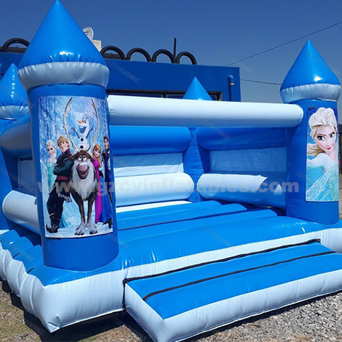 Frozen Theme Inflatable Bouncy Castle With Water Slide Jumping Castles