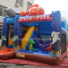 Children's Party Castle Bounce House Commercial Inflatable Sea World Inflatable Castle with Slides