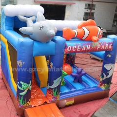 Commercial Party Castle Bounce House Inflatable Ocean World Inflatable Castle with Slides