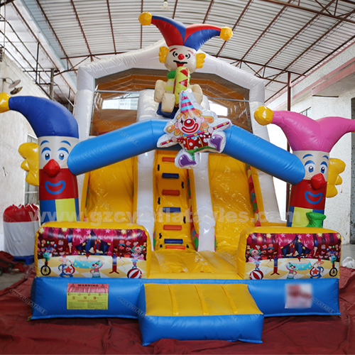 Commercial PVC New Design Circus Large Inflatable Bounce Castle Slide Playground