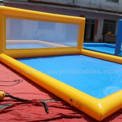 Commercial Grade Outdoor Water Games Inflatable Beach Volleyball Court