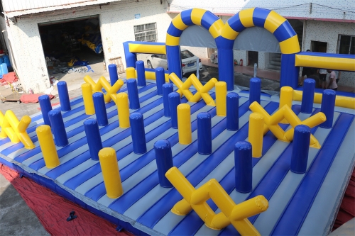 Interactive Game Big Inflatable Obstacle Race Bounce Trampoline for Adults and Kids