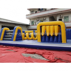 Children's inflatable bounce house slide inflatable obstacle race outdoor inflatable bouncer with slide