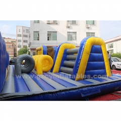 Children's inflatable bounce house slide inflatable obstacle race outdoor inflatable bouncer with slide