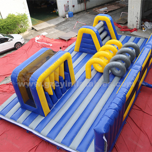 Children's inflatable bounce house slide inflatable obstacle race outdoor inflatable bouncer with slide