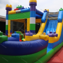 Outdoor bouncy castle kids inflatable trampoline slide