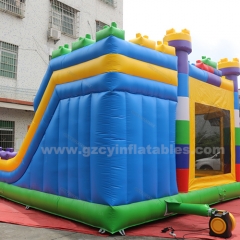Outdoor bouncy castle kids inflatable trampoline slide