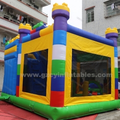 Outdoor bouncy castle kids inflatable trampoline slide