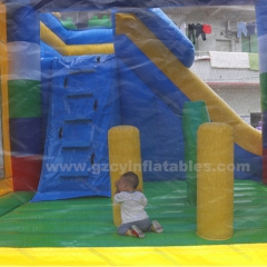 Outdoor bouncy castle kids inflatable trampoline slide