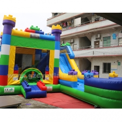 Outdoor bouncy castle kids inflatable trampoline slide