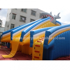 Giant Commercial Inflatable Shark Big Slide Inflatable Water Slide