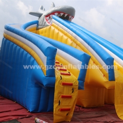 Giant Commercial Inflatable Shark Big Slide Inflatable Water Slide