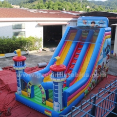 bouncy castle with slides, inflatable amusement park for kids