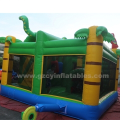 Jungle monkey inflatable combination bounce house inflatable jumping castle slide
