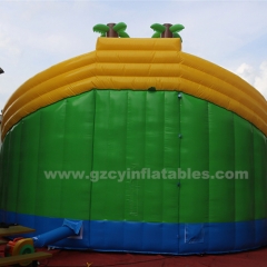 Outdoor Giant Inflatable Water Playground Dinosaur Bounce Slide Amusement Park Games With Swimming Pool