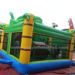 Jungle monkey inflatable combination bounce house inflatable jumping castle slide