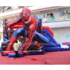 Commercial Inflatable Spiderman Bouncing Castle Slide Combo