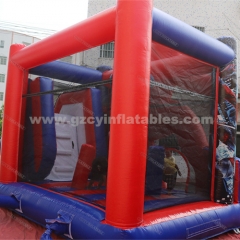 Commercial Inflatable Spiderman Bouncing Castle Slide Combo