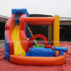 commercial inflatable water slide with pool