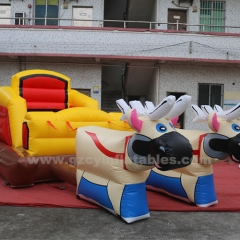 Commercial Christmas Decoration Inflatable Cartoon Cow Inflatable Christmas Carriage