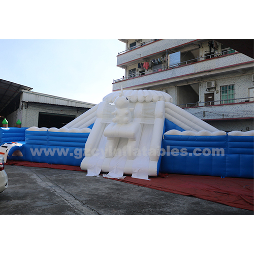 inflatable water slides inflatable castle bear inflatable slide water park pool slide